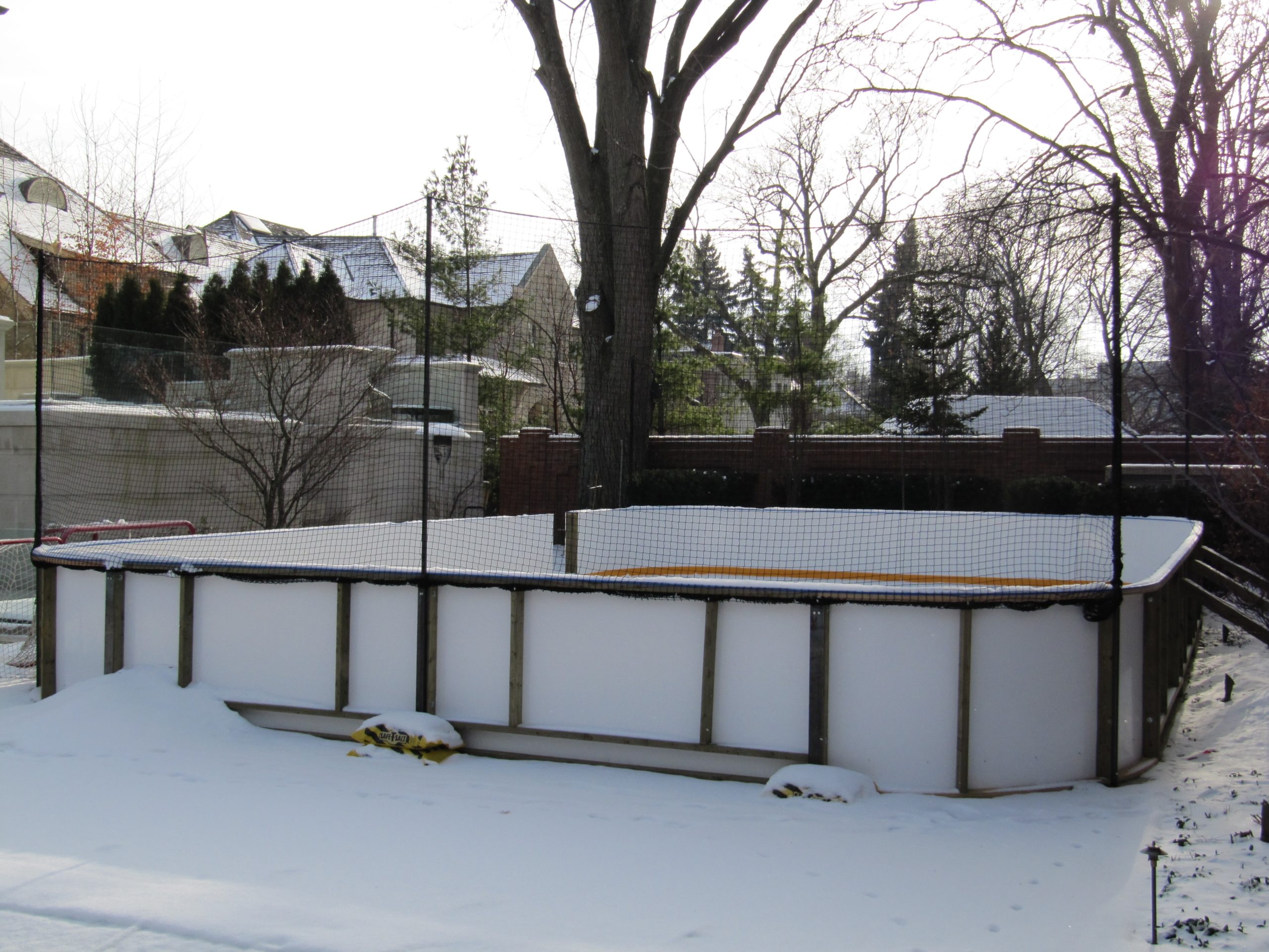 Refrigerated rink with dasher boards, Toronto ON