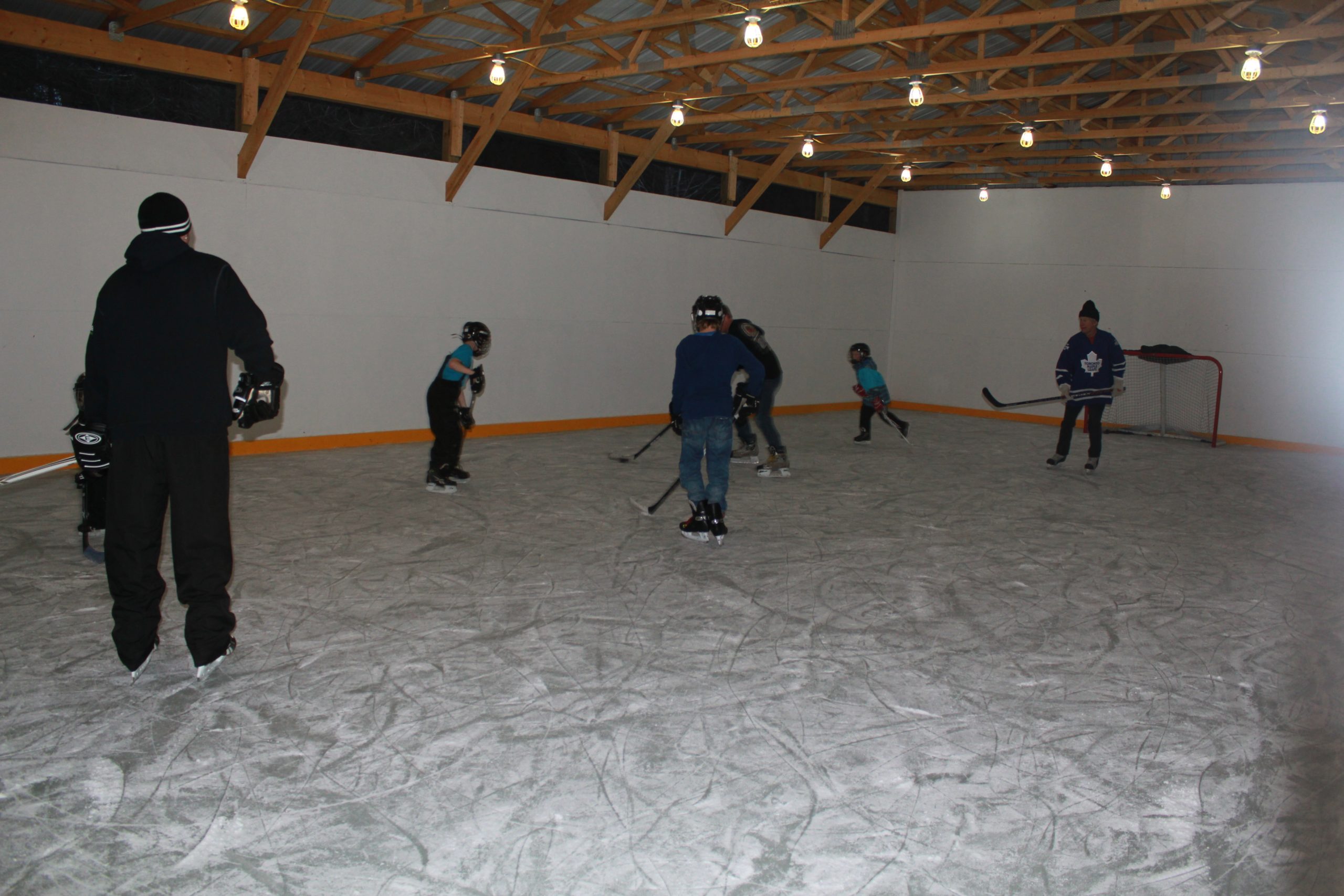 Refrigerated rink in a barn