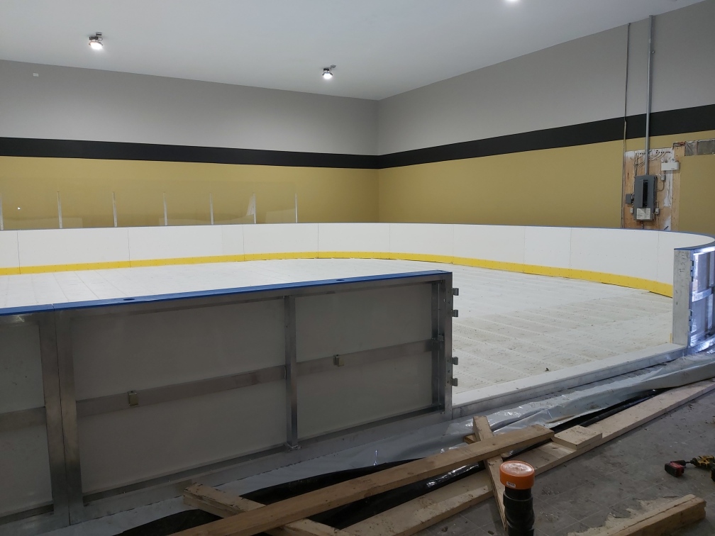 Refrigerated rink in barn
