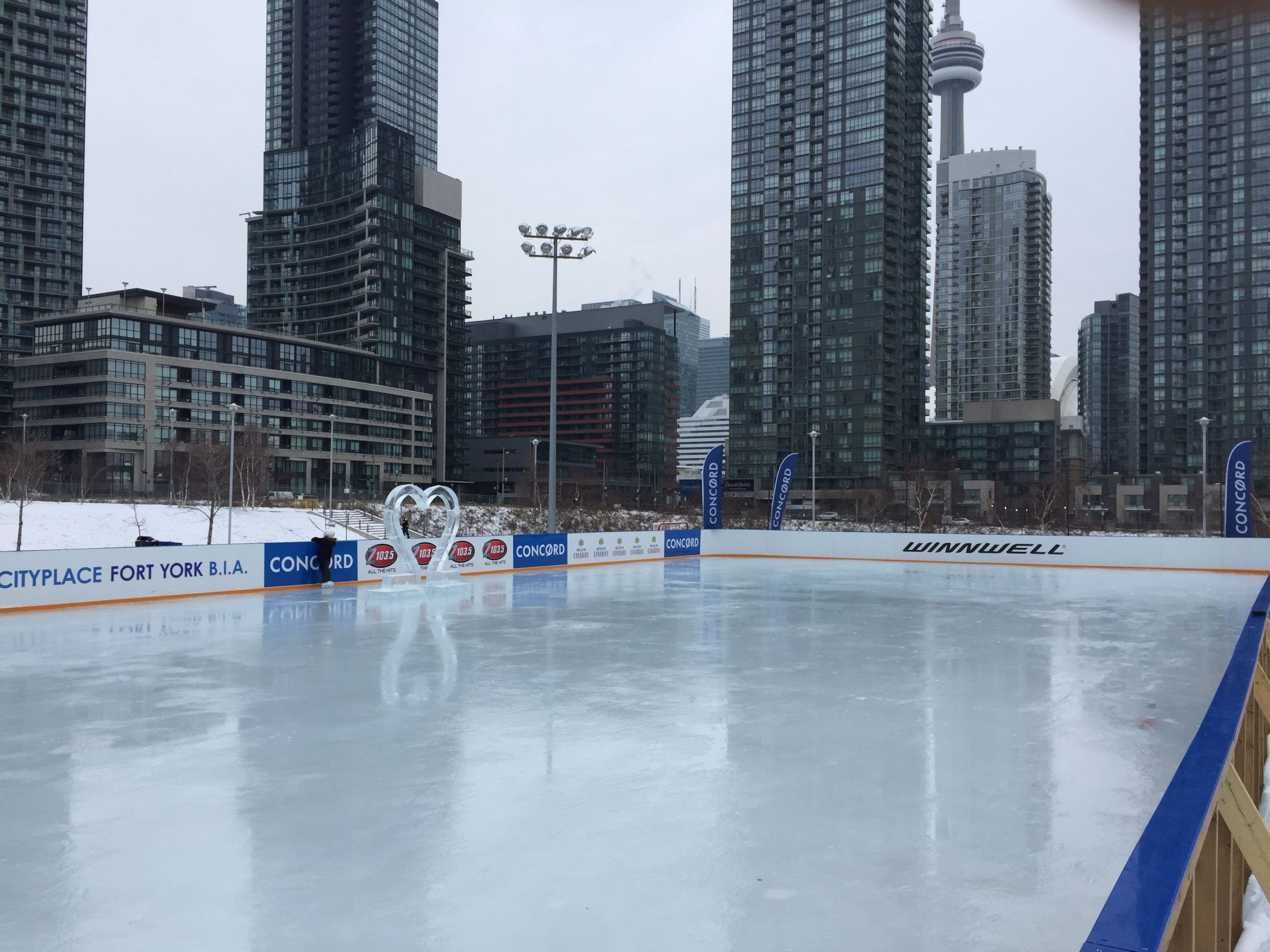City Place Canoe Landing refrigerated rink 60’x120′